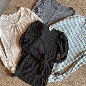 4 long sleeved tees